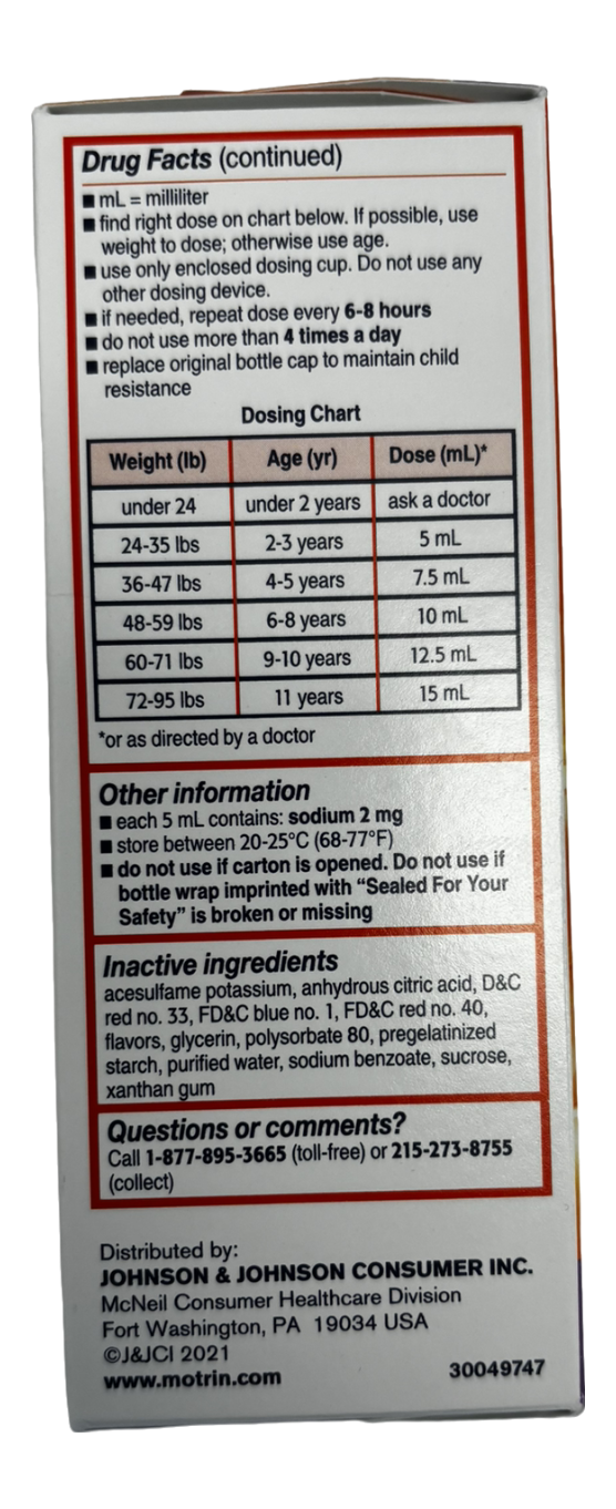 Children's MotrinPain Reliever /Fever Reducer